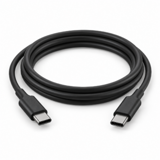 Black 1 m USB-C to USB-C cable supporting up to 100W charging