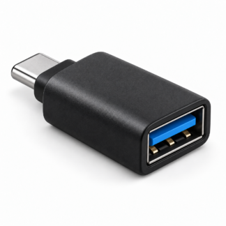 Black USB-C to USB-A adapter